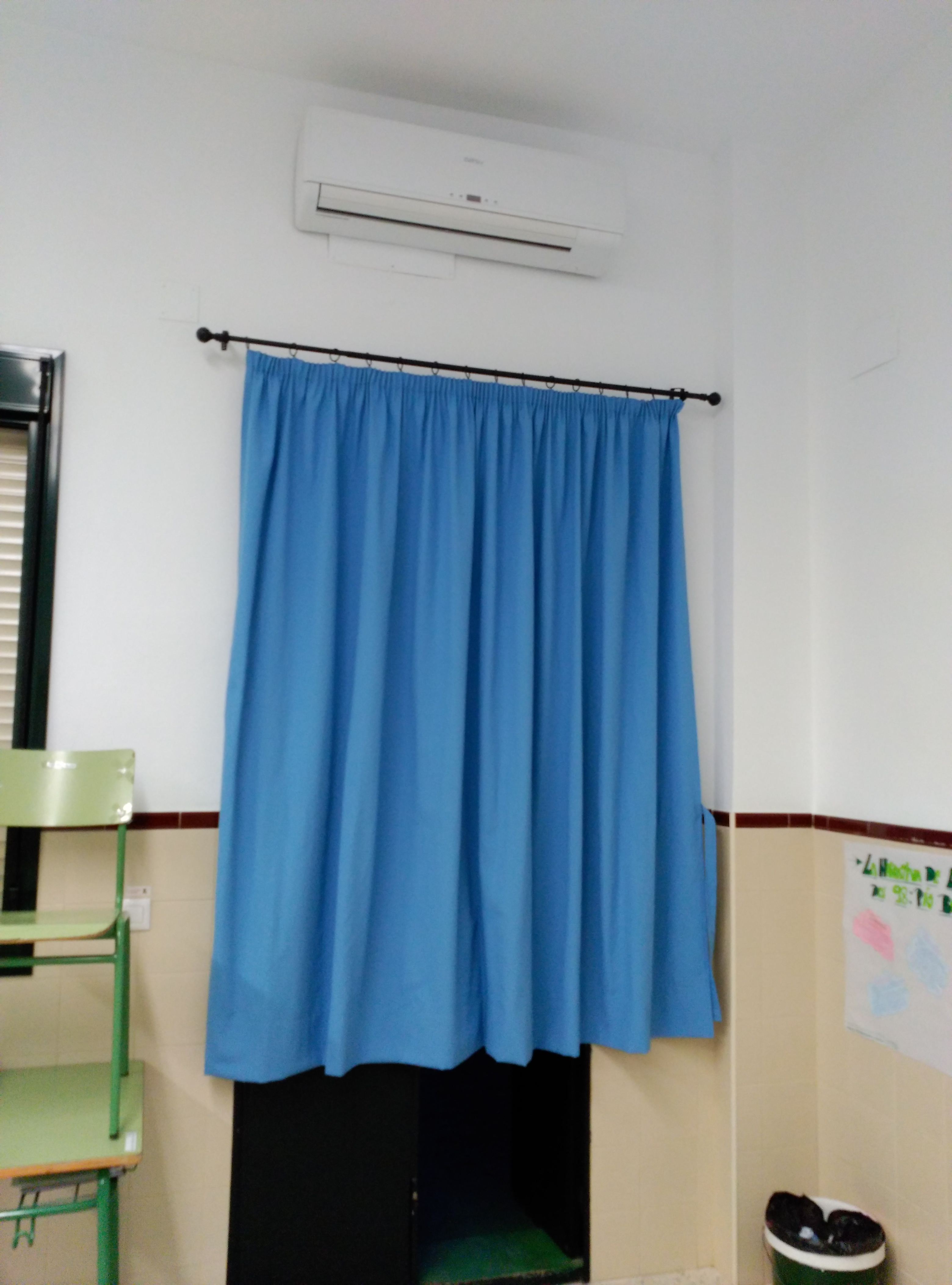 Cortinas en las aulas de secundaria