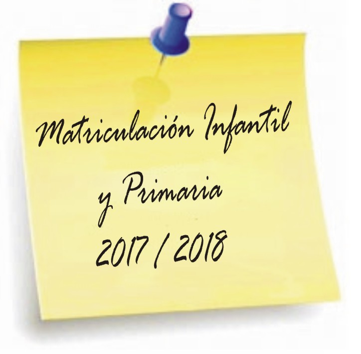 Matriculación infantil y primaria 17/18