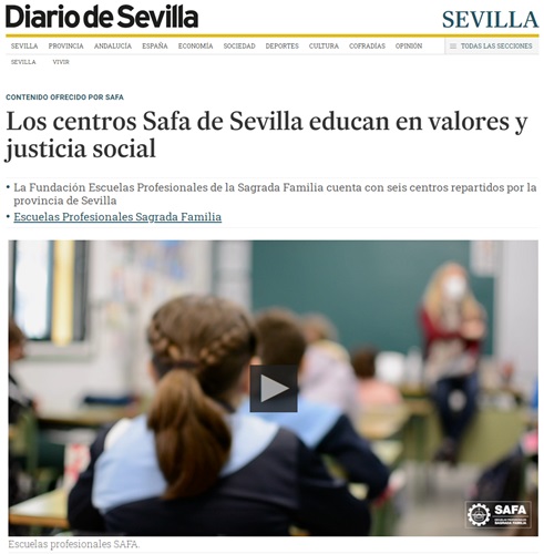 Los centros SAFA de Sevilla educan en valores y justicia social.