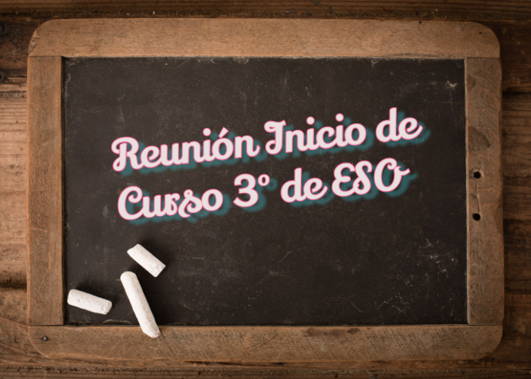 Reunión inicio curso 3º de ESO.